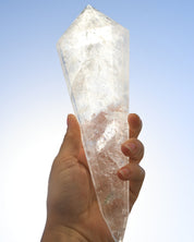 Clear Quartz Double Terminated Point on Stand - clear quartz crystal point view 9