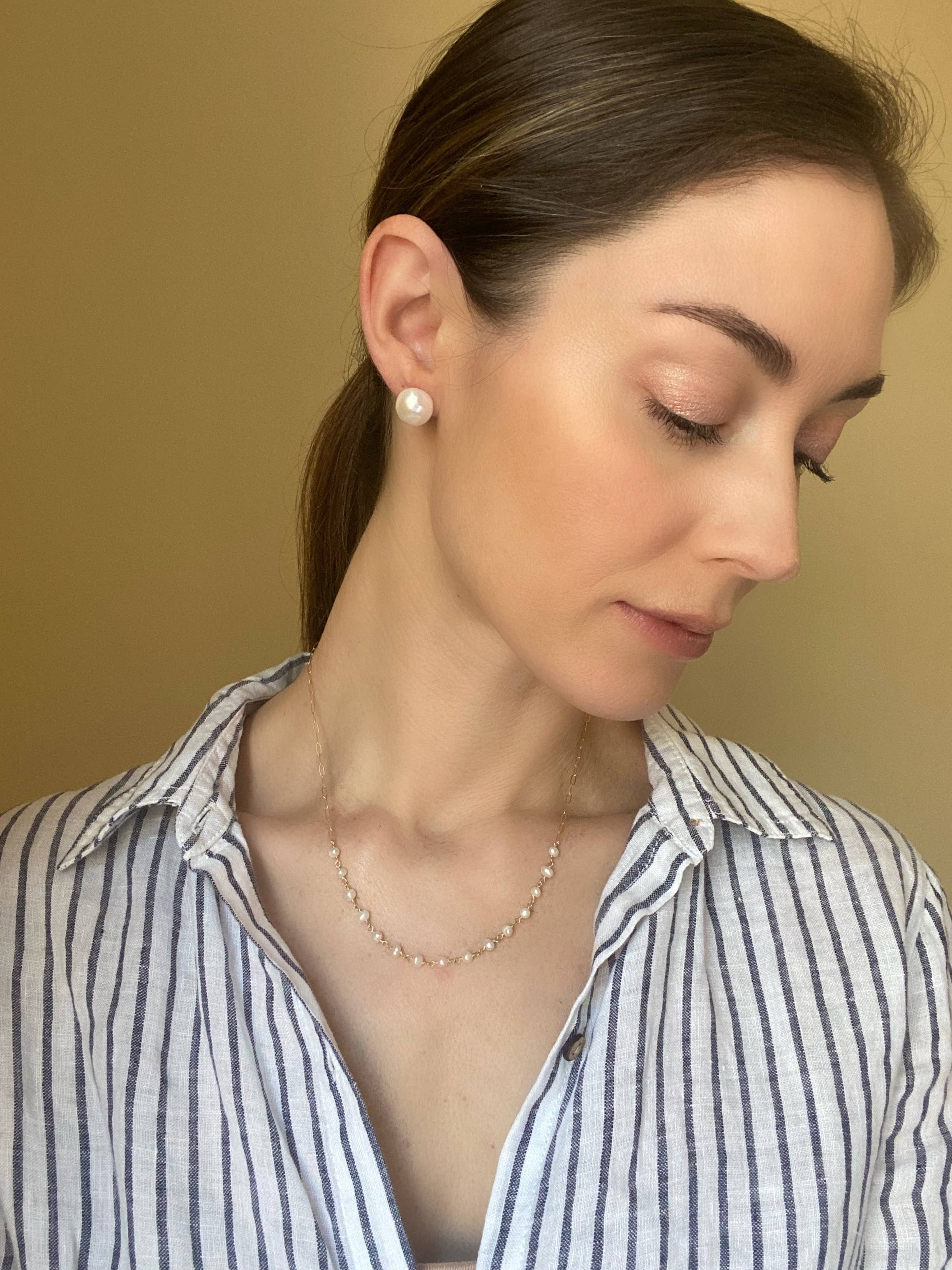 Statement Pearl Studs