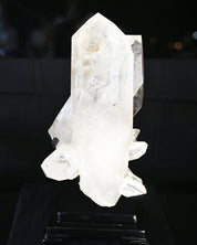 45lb Massive Clear Quartz Multi-Point Cluster on Rotating Stand