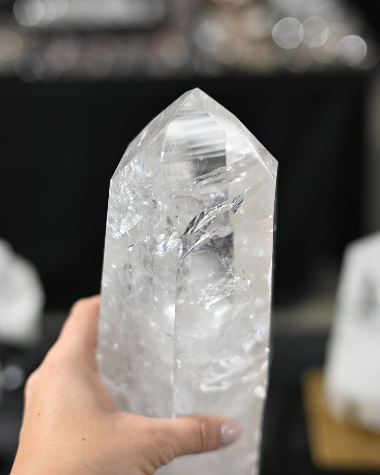 Clear Quartz Point on Stand 10.6lbs