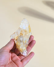 Double Terminated Golden Colombian Quartz - close up detail