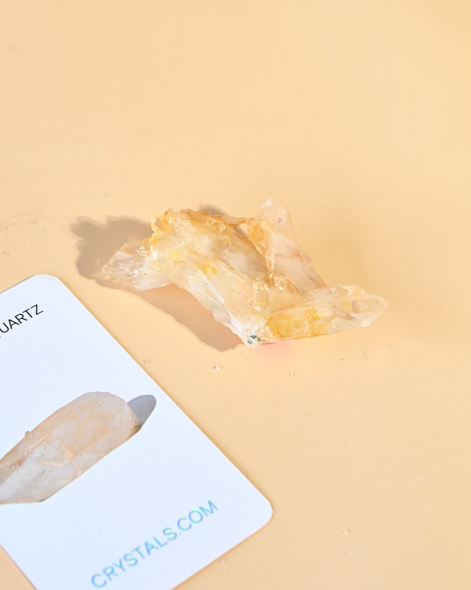Double Terminated Golden Colombian Quartz - in natural light