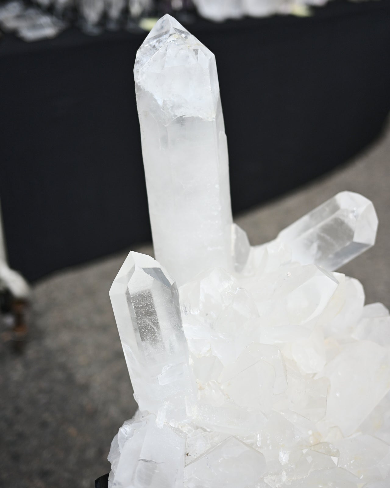 160lbs XXL Clear Quartz Cluster on Stand 4 ft