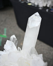 160lbs XXL Clear Quartz Cluster on Stand 4 ft