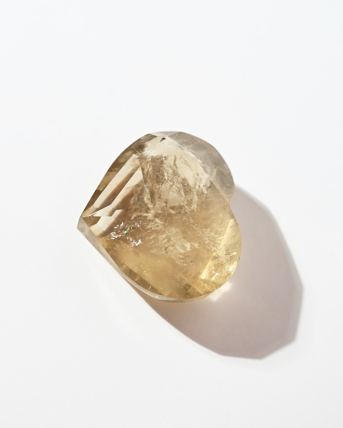 Brazilian Citrine Heart 137g top view