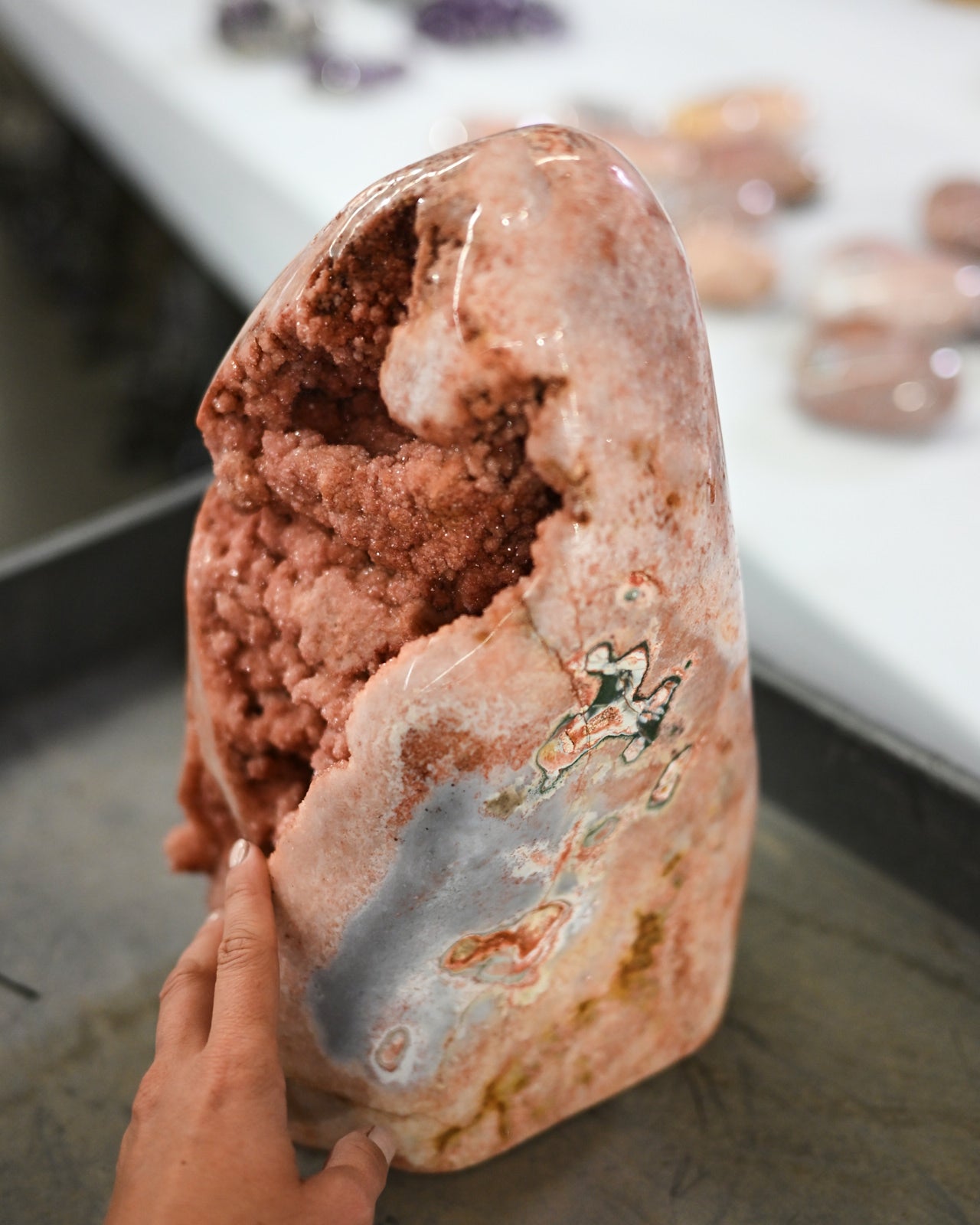 Rare Massive Pink Amethyst Geode Statement