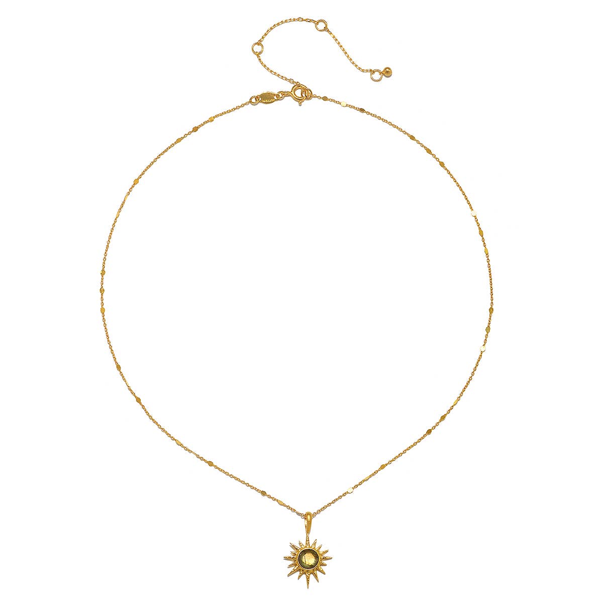 Labradorite North Star Starburst Necklace 18kt Gold - Image 2 - Crystals.com