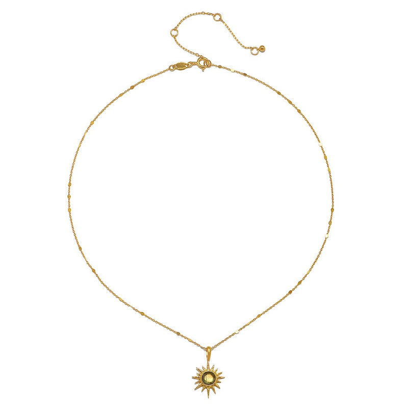 Labradorite North Star Necklace — 18kt Gold 16