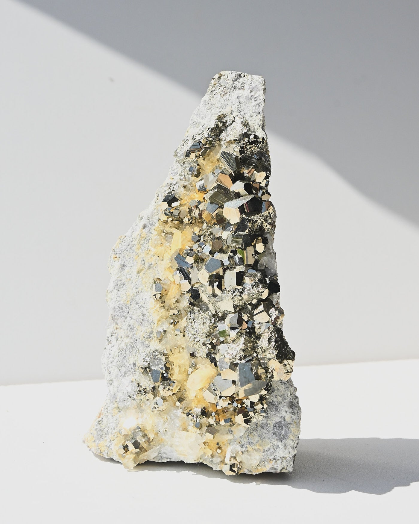 Pyrite on Quartz Matrix – Indonesia 4lbs