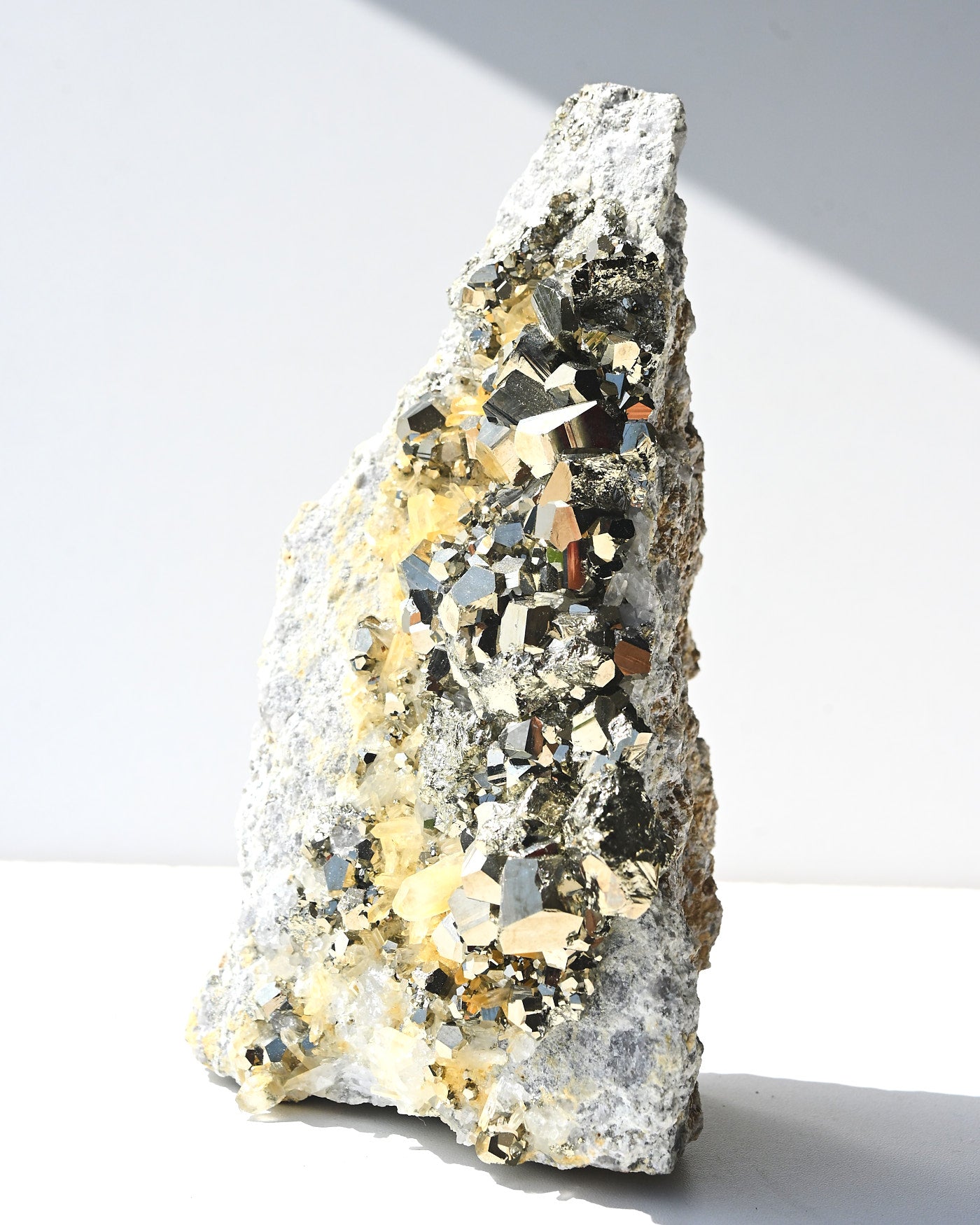 Pyrite on Quartz Matrix – Indonesia 4lbs