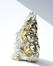 Pyrite on Quartz Matrix – Indonesia 4lbs