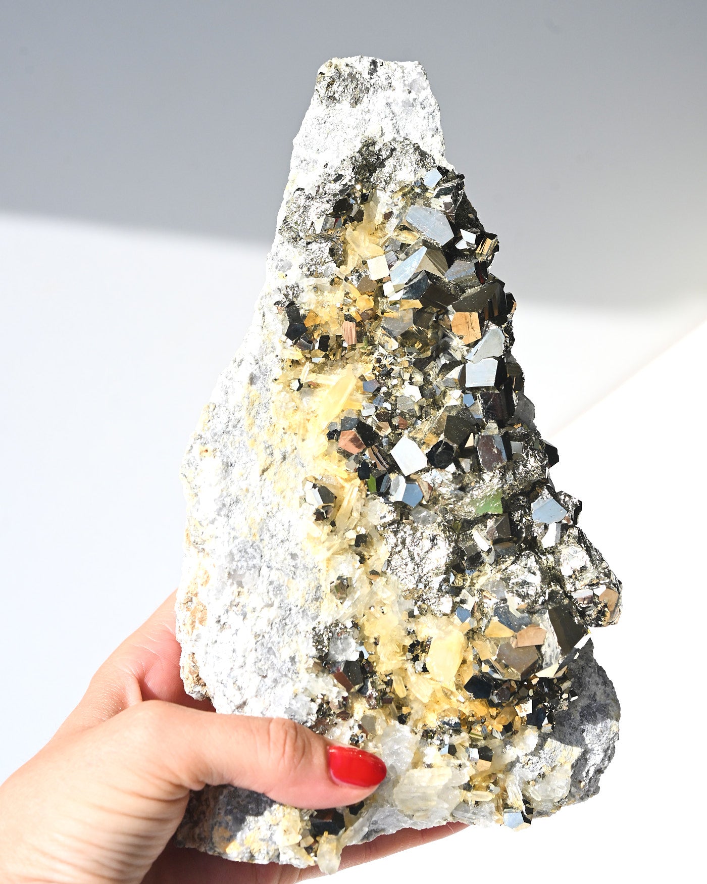 Pyrite on Quartz Matrix – Indonesia 4lbs