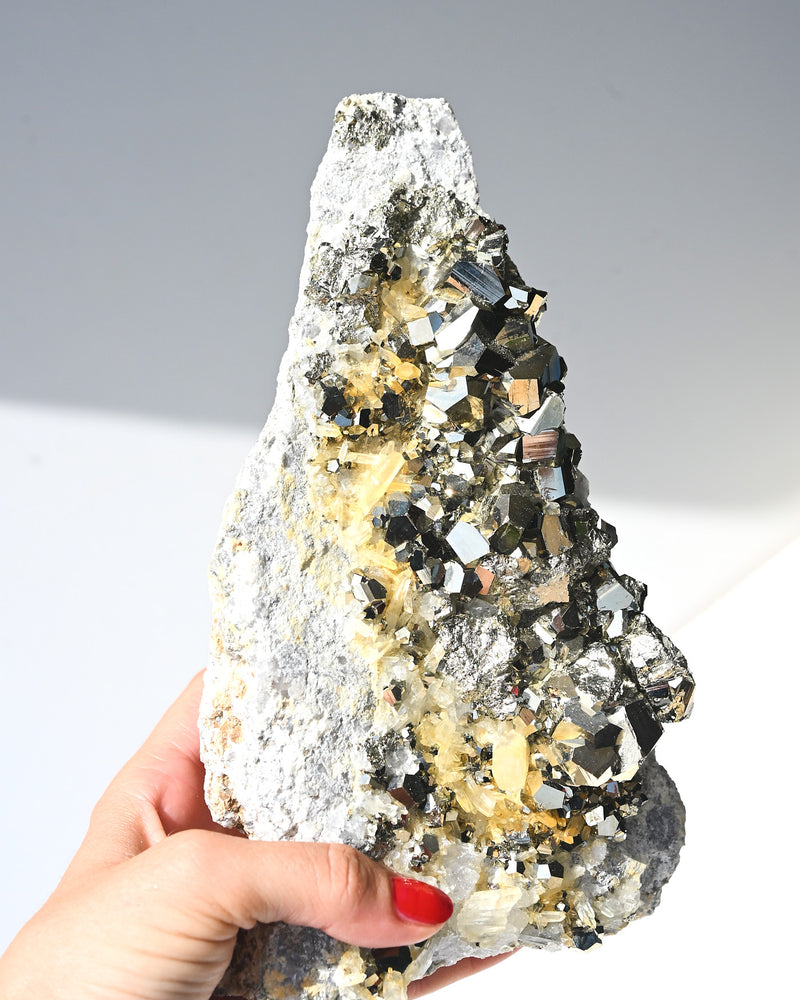 Pyrite on Quartz Matrix – Indonesia 4lbs