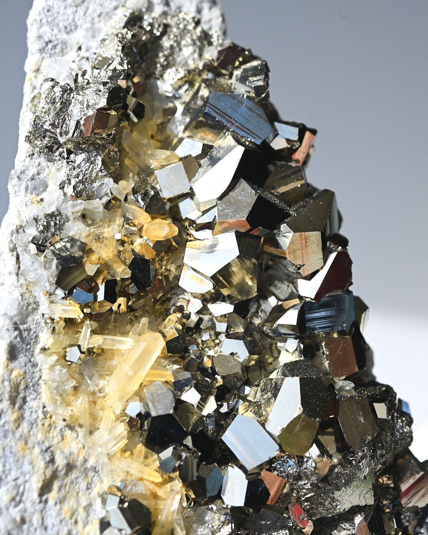 Pyrite on Quartz Matrix – Indonesia 4lbs