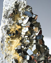 Pyrite on Quartz Matrix – Indonesia 4lbs