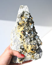 Pyrite on Quartz Matrix – Indonesia 4lbs