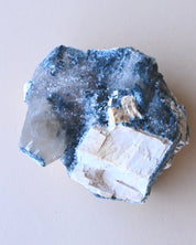 Foitite on Feldspar – Erongo Mountains, Namibia - smoky quartz crystal raw natural styled in home