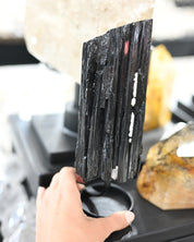 Black Tourmaline on Stand