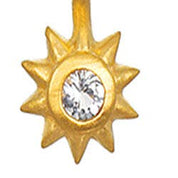 White Topaz Sun Pendant Necklace 18kt Gold - Image 4 - Crystals.com