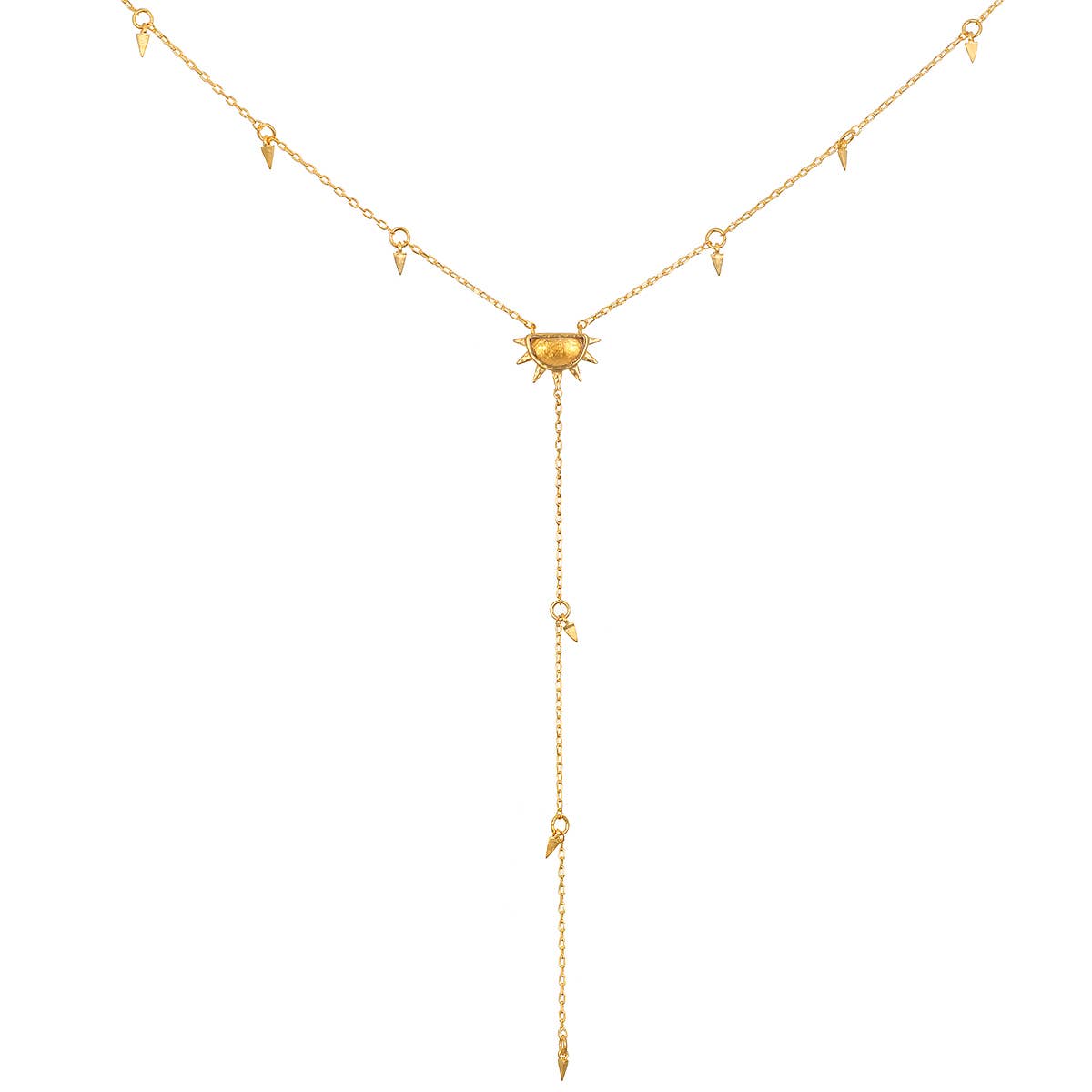 Citrine Sun Lariat Necklace 18kt Gold - Crystals.com