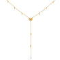 Citrine Sun Lariat Necklace — 18kt Gold 16"