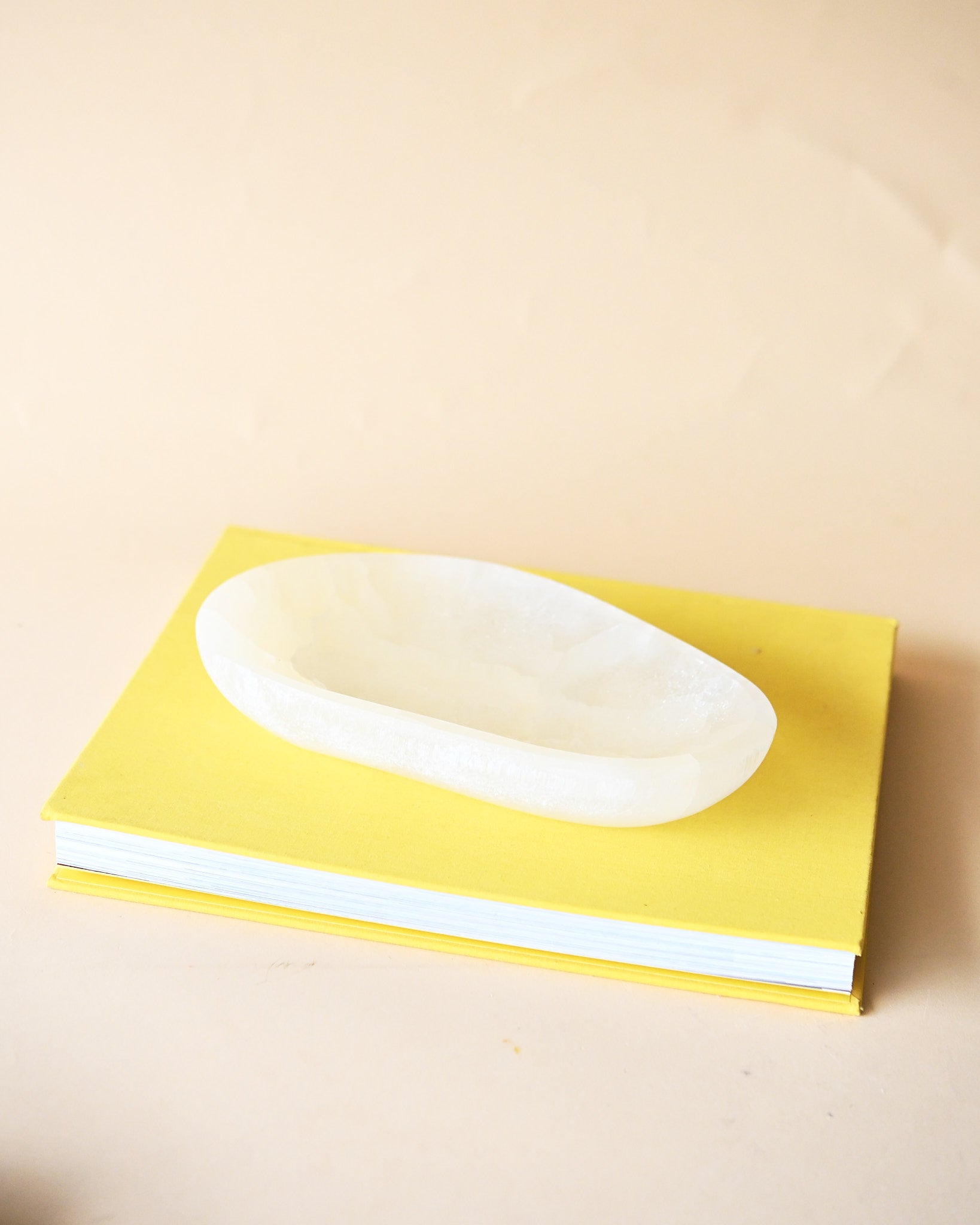 Selenite Oval Bowl 10in