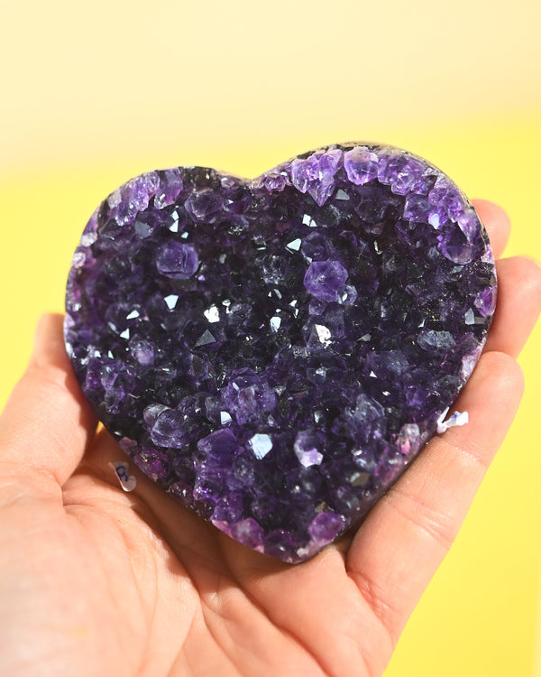 Amethyst Druzy Heart