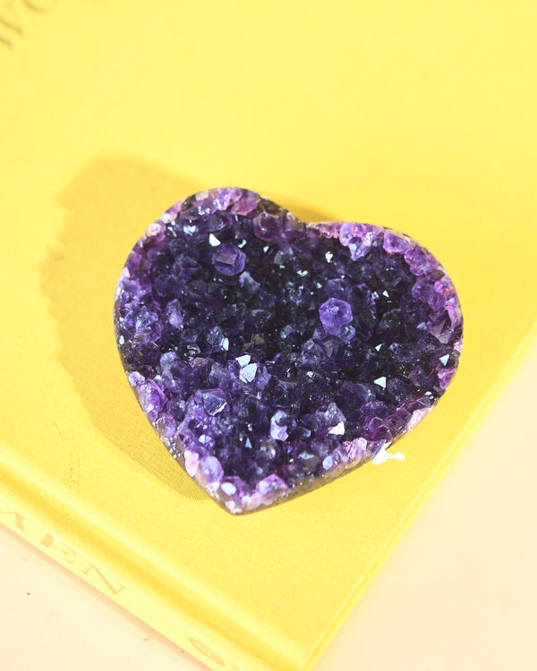 Amethyst Druzy Heart