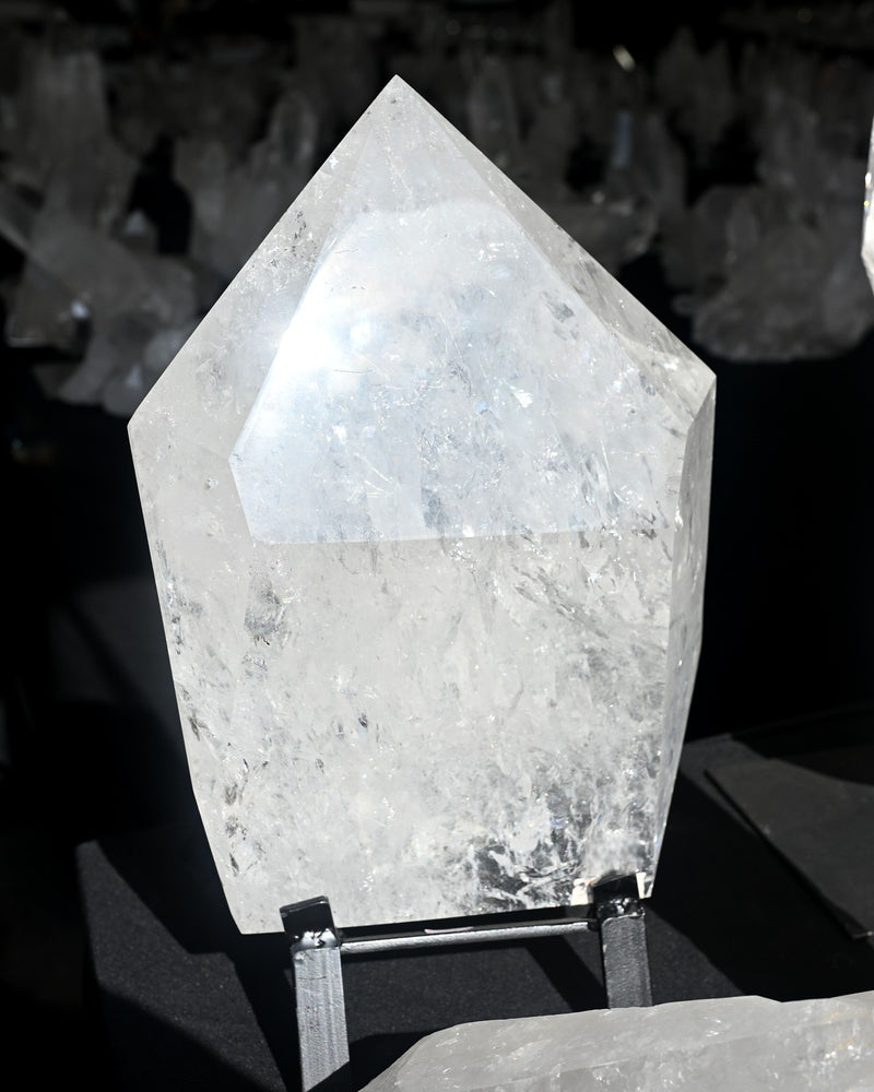 Massive Clear Quartz Point on Stand 135lbs