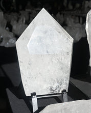 Massive Clear Quartz Point on Stand
