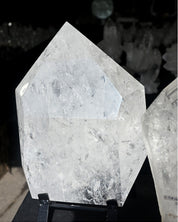 Massive Clear Quartz Point on Stand