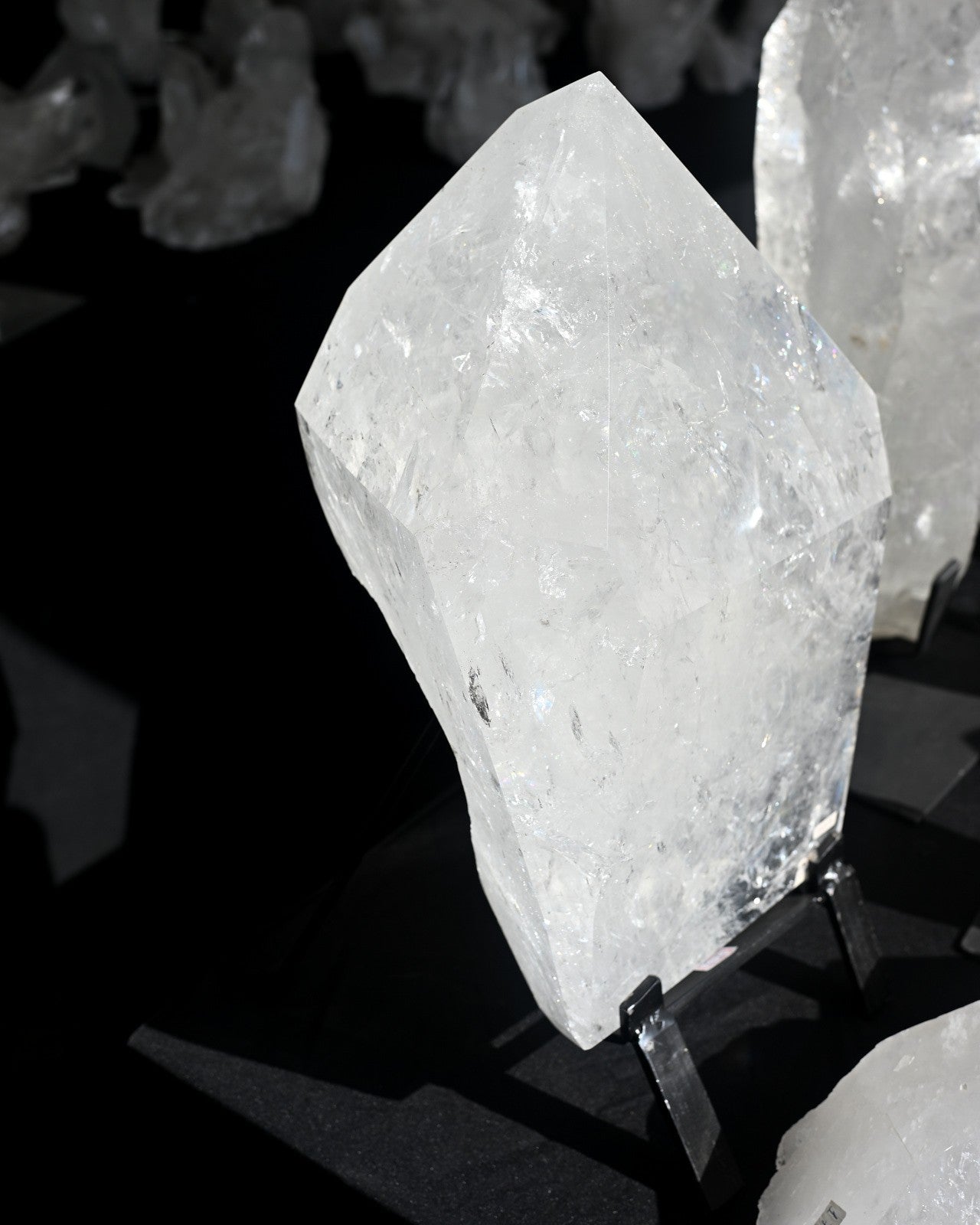 Massive Clear Quartz Point on Stand