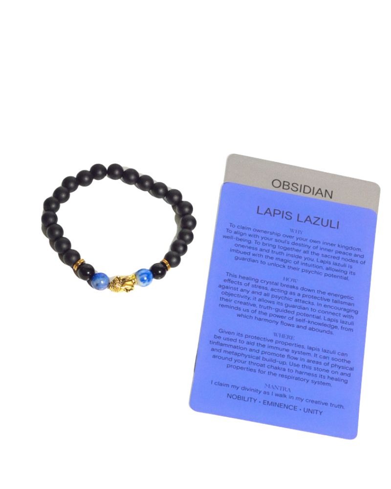 Buddha Stone w/ Lapis + Obsidian