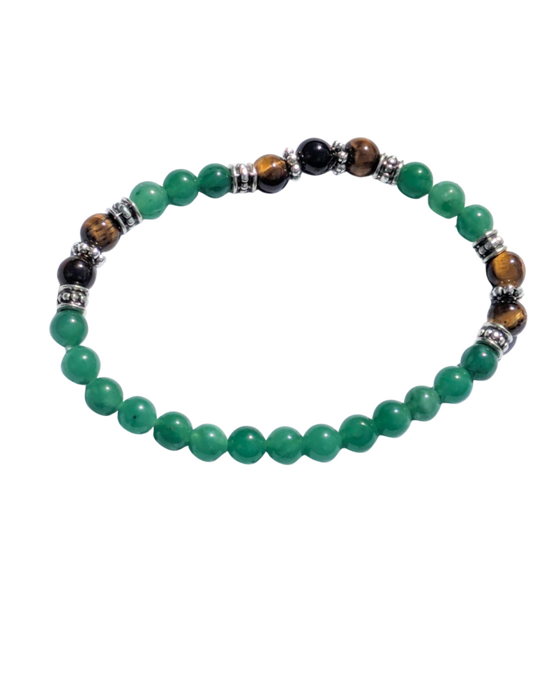 Jade & Tiger’s Eye Bracelet – LUCK for sale at Crystals.com