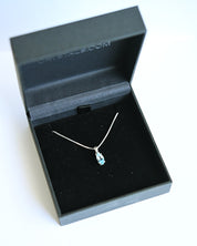 Blue Topaz Pendant in Crystals.com gift box