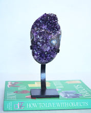 Banded Amethyst Crystal Geode + Stand 4.8bs