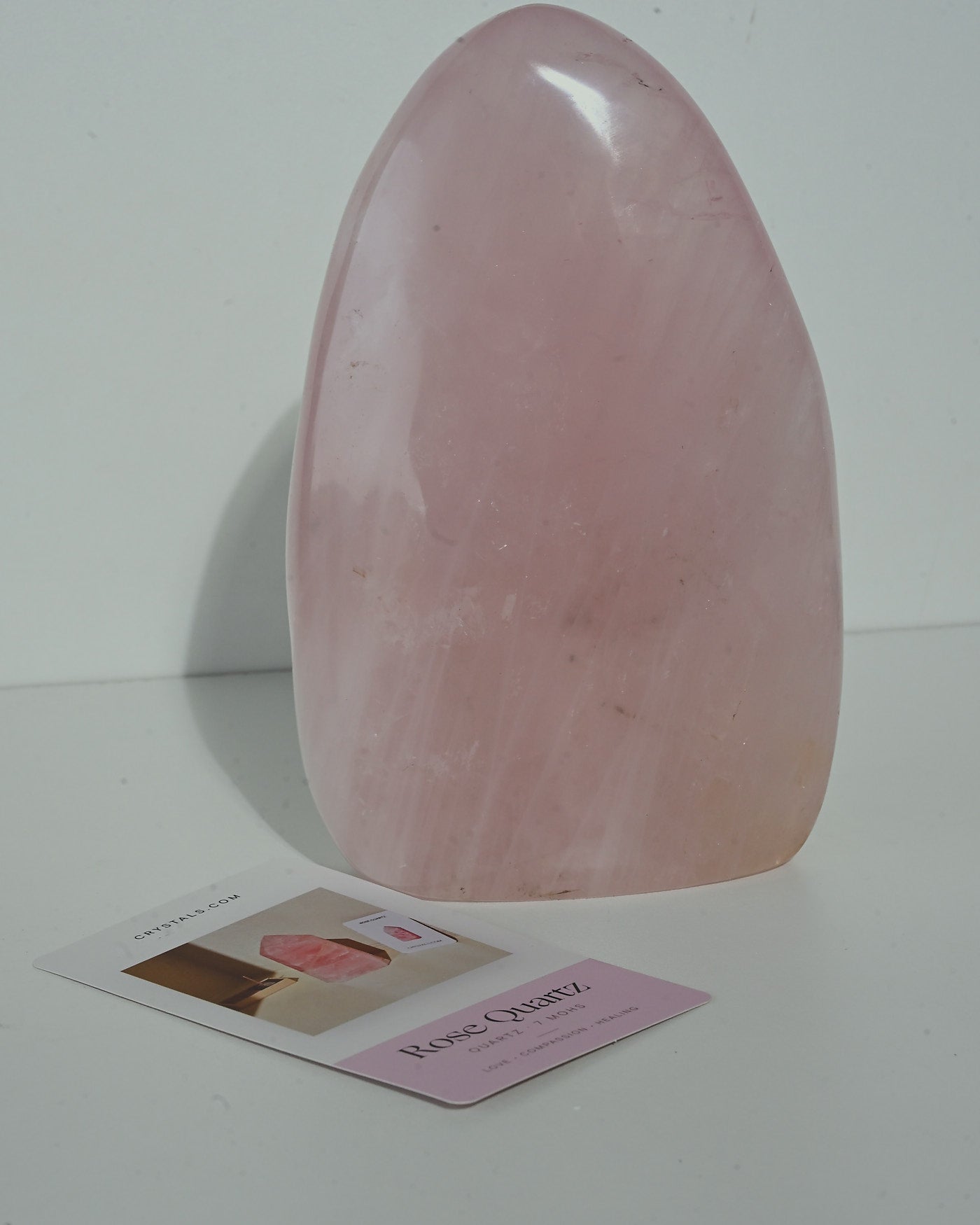 Rose Quartz Statement Freeform 2.3kg with natural translucency