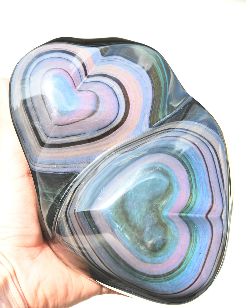 Banded Agate Double Heart Freeform 6lbs