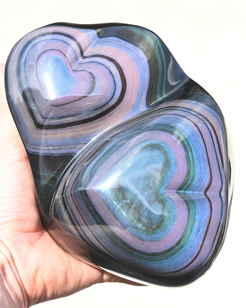 Banded Agate Double Heart Freeform 6lbs