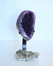 Amethyst geode and Himalayan chlorite cluster bundle close-up