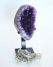 Styled mineral bundle with amethyst and chlorite quartz