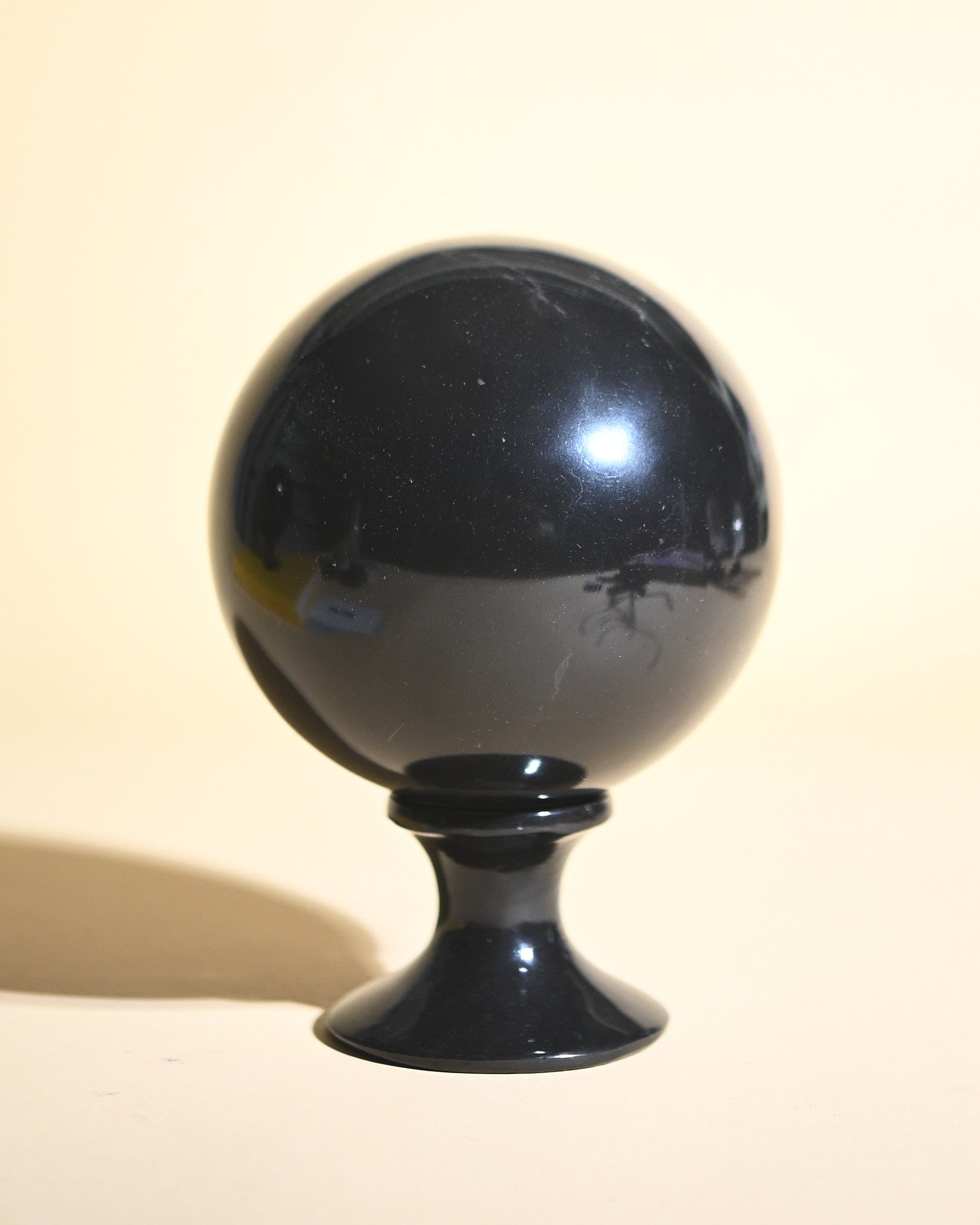 Black Onyx Sphere - close up detail