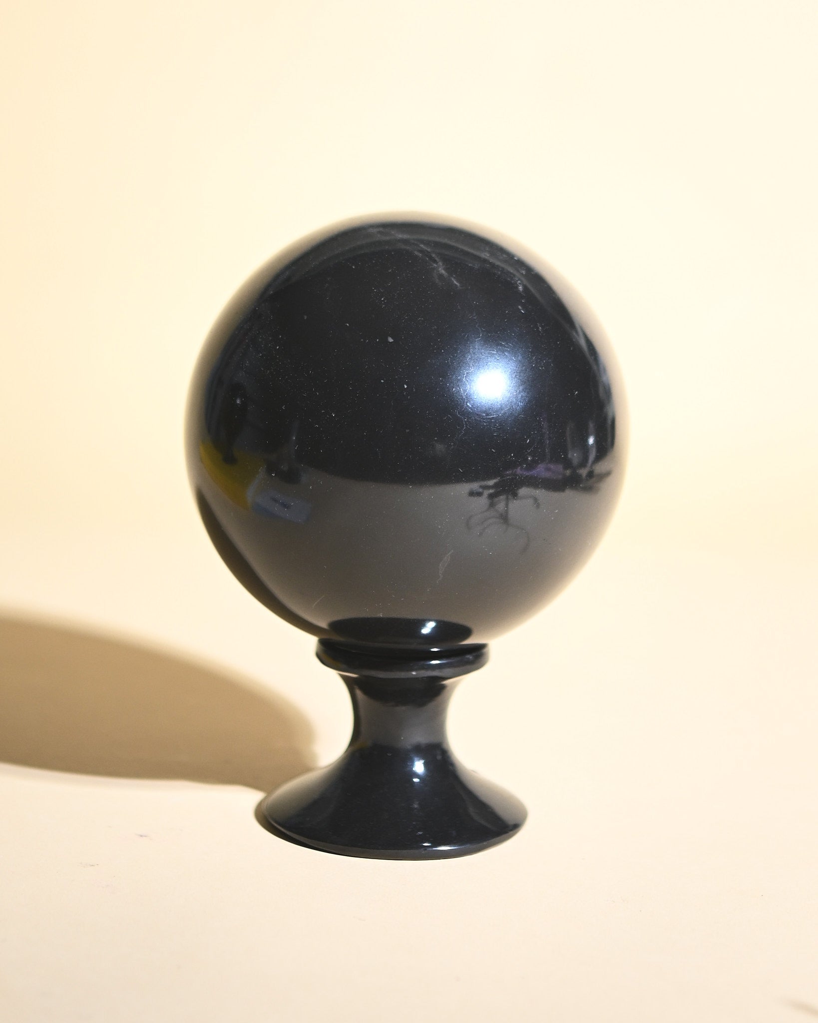 Black Onyx Sphere - side view