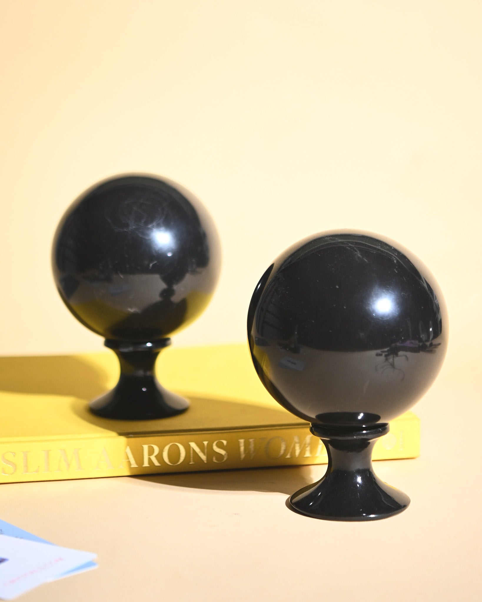 Black Onyx Sphere - in natural light