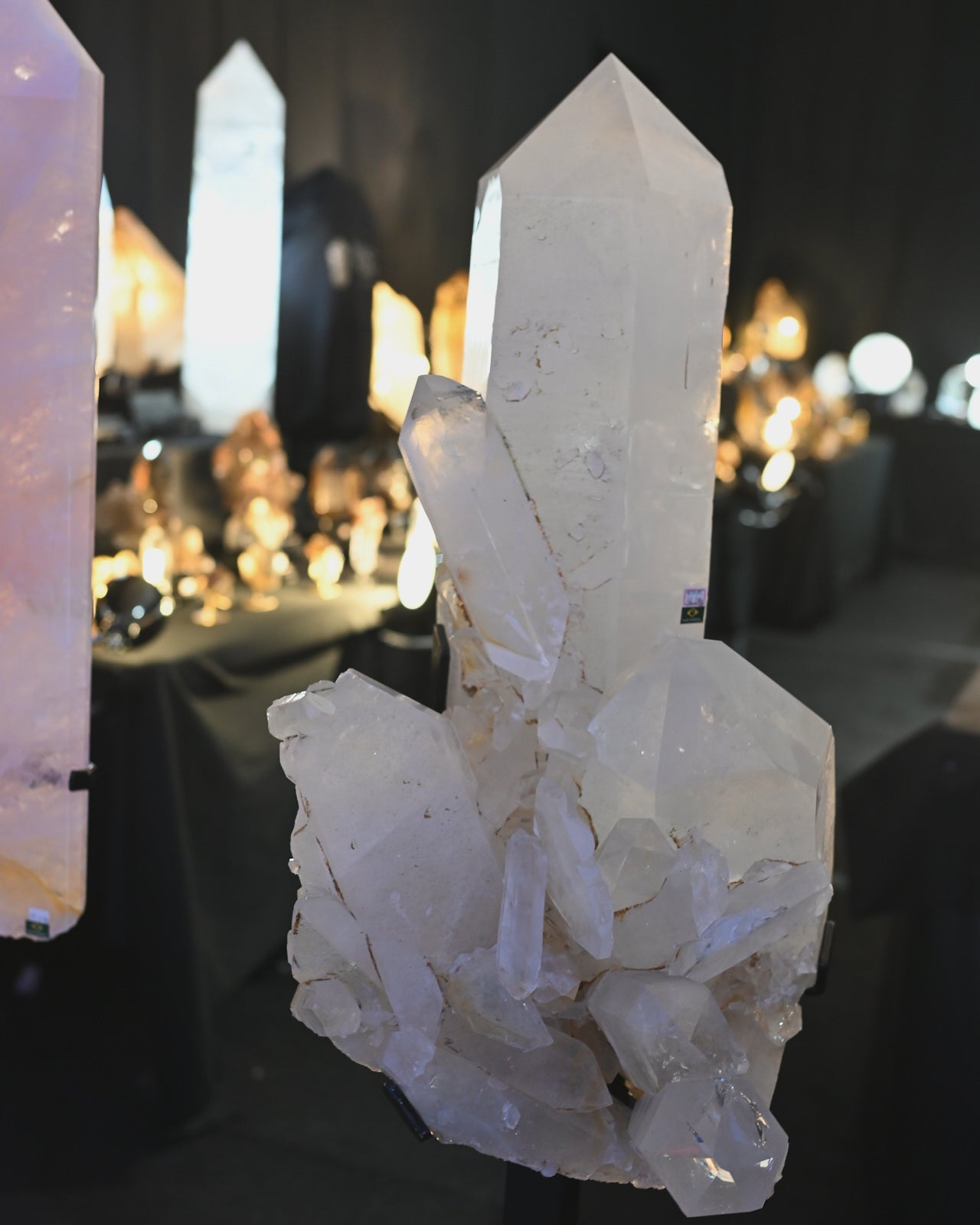 80lb Quartz Cluster on 4ftTall Stand