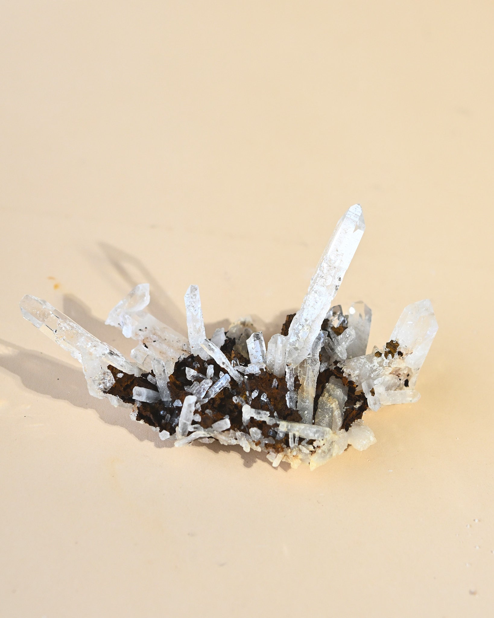 Lemurian Quartz w Siderite - styled in home