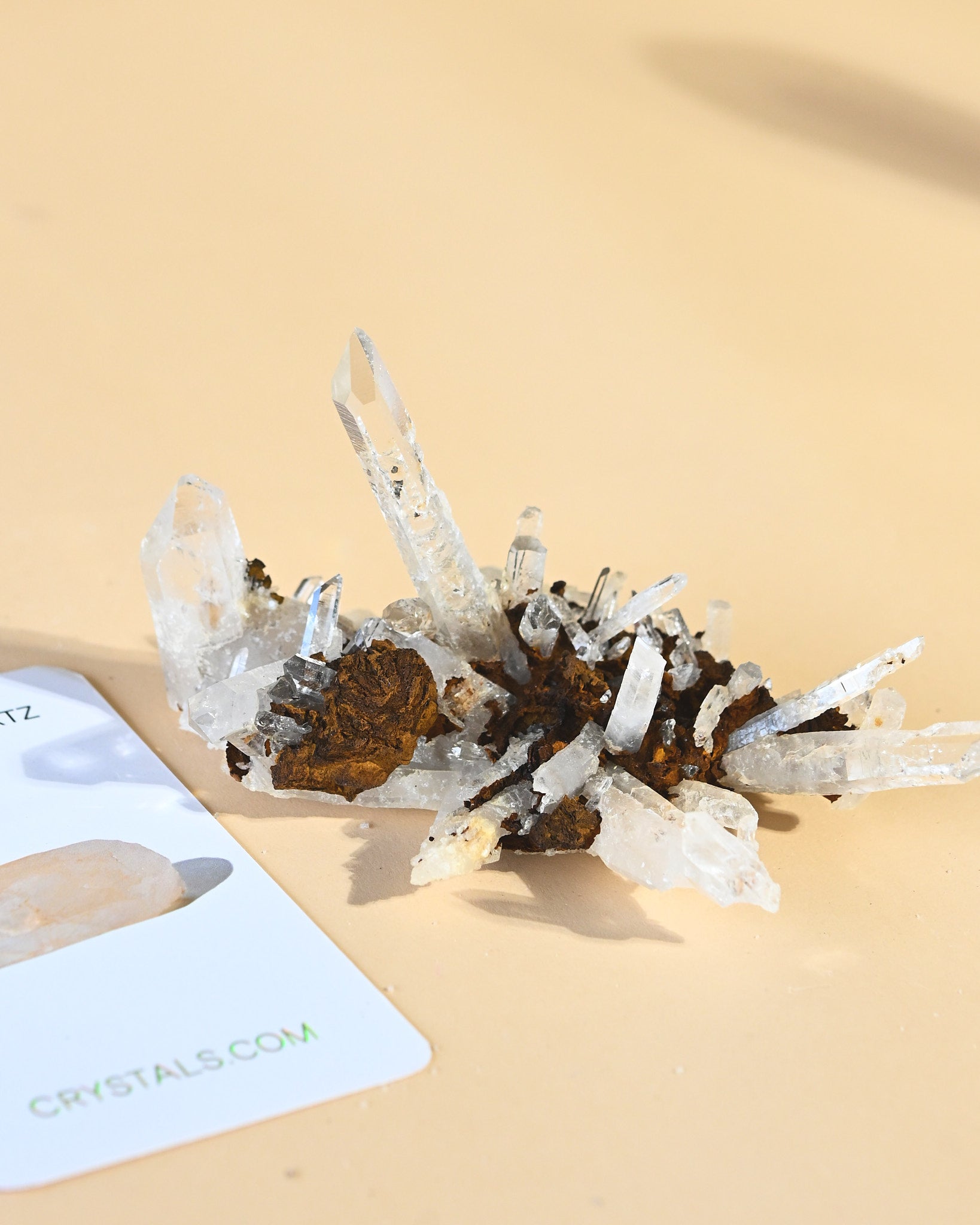 Lemurian Quartz w Siderite - close up detail