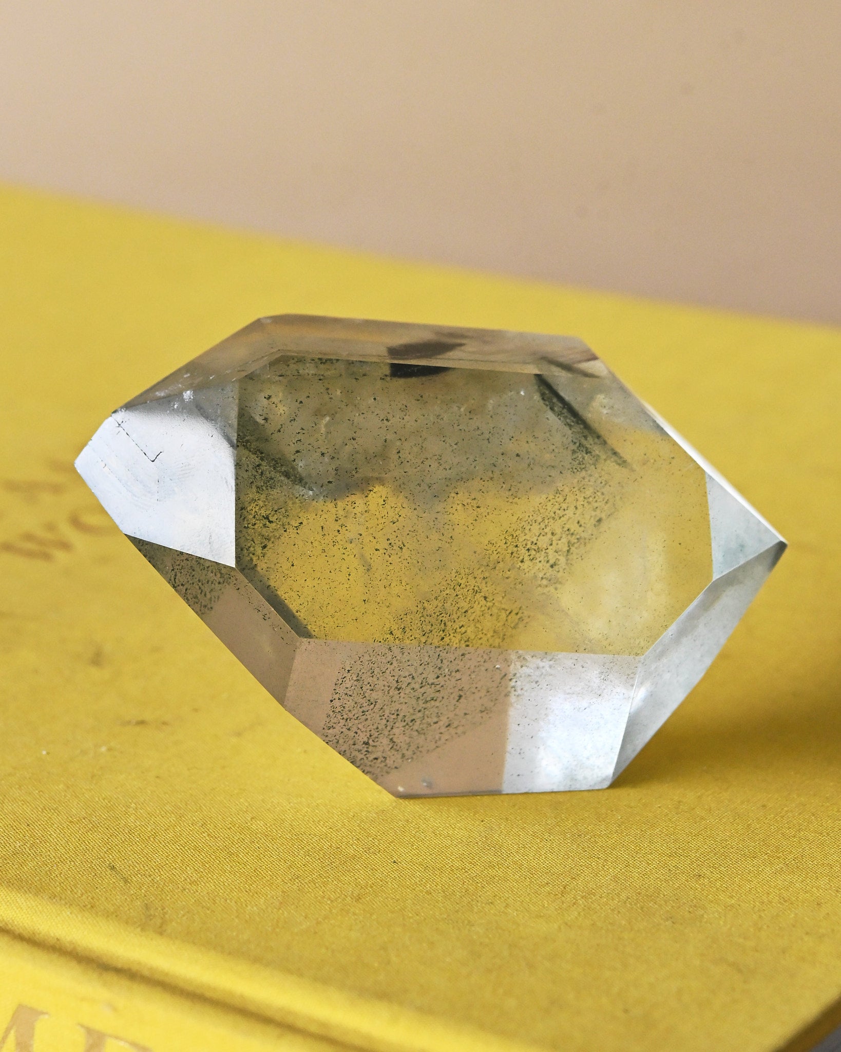 Chlorite Included Quartz - side view