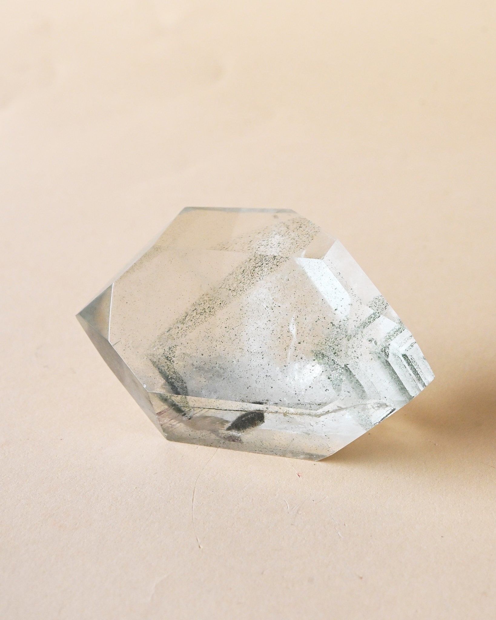 Chlorite Included Quartz - styled in home