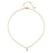 White Topaz Sun Pendant Necklace 18kt Gold - Image 2 - Crystals.com